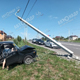 В Курске «ВАЗ» сбил бетонный столб