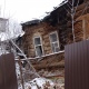 Курск. Рухнувшая стена «Дома Малевича» чуть не придавила человека