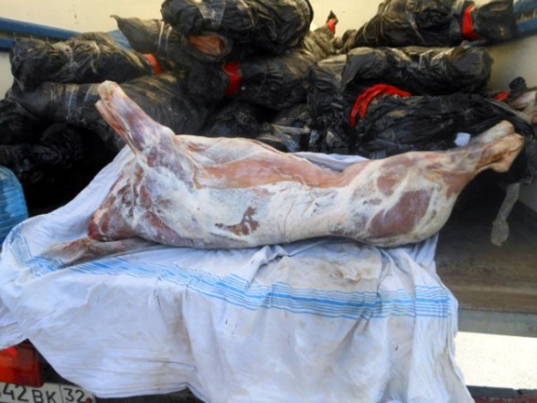Предположительно мясо ввезено контрабандным путем с территории Украины