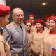 Курская область. Замминистра обороны РФ Александр Фомин в родной школе принял ребят в «Юнармию»