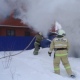 В Курской области сгорела баня