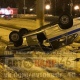 В Курске патрульная машина с надписью «полиция» перевернулась на трамвайных путях