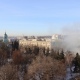 Красную площадь Курска заволокло дымом