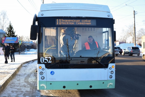 Электробус будет курсировать по маршруту №11 «Знаменский собор — поселок Северный»