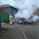 Под Курском сгорели автомобиль ВАЗ и мотоцикл
