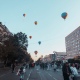 День города в Курске: парад, воздушные шары в небе, открытие фонтана, фейерверк