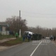 Под Курском перевернулся грузовик с прицепом