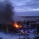 Курск. В Первомайском парке горит ресторан