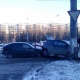 Курск. В столкновении машин и столба ранены женщина и подросток