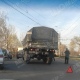 В Курске попал в аварию военный грузовик