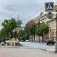 Авария в центре Курска: на улице Ленина машина вылетела на тротуар