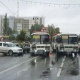 В центре Курска затруднено движение из-за ДТП с маршруткой