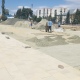 На Театральной площади Курска начали укладывать тротуарную плитку