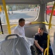 Мэр Курска проехал на новом автобусе для инвалидов