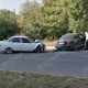 Курская область. В Курчатове машина вылетела на тротуар