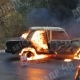 В Курске на проспекте Победы сгорела машина