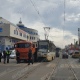 В Курске столкнулись грузовик и трамвай