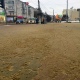 В Курске в ожидании снегопада тротуары засыпали песком