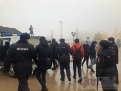 Уточнено число задержанных участников несанкционированной акции в Курске