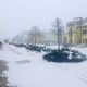 В Курске снова начался снегопад