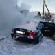 Под Курском сгорел «Фольксваген»