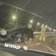 Серьезная авария в Курске: на Сеймском мосту перевернулся автомобиль