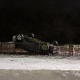 Возле Сеймского моста в Курске на машине перевернулась девушка