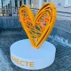В Курске рядом с поликлиникой №1 открыли скульптуру «Сердце»