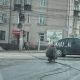 В Курске на улице Дзержинского на проезжую часть упали провода