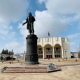 На Театральной площади Курска рушится постамент под памятником Пушкину