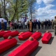 В Курской области торжественно перезахоронили останки 64 советских воинов