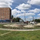 В Железнодорожном округе Курска строят клумбу, как на Московской площади