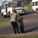 В Курске у маршрутного ПАЗика на ходу отвалилось колесо