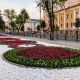 В Курске на улице Ленина клумбы засыпают мраморной крошкой и сажают барбарис