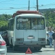 В Курске попала в аварию маршрутка, затруднив движение по Запольной