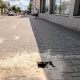 В Курске на улице Ленина провалилась плитка