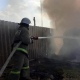 На пожаре под Курском пострадала женщина