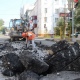 В Курске «Квадра» вскрывает асфальт для ремонта теплосетей на улице Радищева