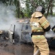 В Курской области в дачном поселке сгорела машина