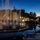 В Курске на Театральной площади не работает подсветка фонтана