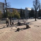 В Курске на улице Ленина перекладывают тротуарную плитку