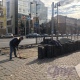 На улице Ленина в Курске продолжают перекладывать тротуарную плитку