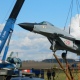 На выезде из Суджи Курской области установили истребитель «МиГ-29»