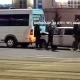 В центре Курска машина въехала в маршрутку