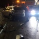 Авария на площади Перекальского в Курске: одна машина откинула другую в забор