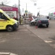 В Курске на улице Малых в аварию попало такси