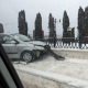 В Курске машина вылетела на тротуар возле Триумфальной арки