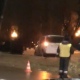 В Курске после аварии улетела с дороги машина