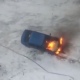 В Курске на проспекте Дериглазова сгорел автомобиль