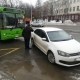 В центре Курска попал в ДТП рейсовый автобус